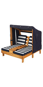 Check spelling or type a new query. Kidkraft 524 Wooden Double Chaise Lounge With Cupholder Outdoor Garden Furniture For Children Kids Navy And White Amazon Co Uk Home Kitchen