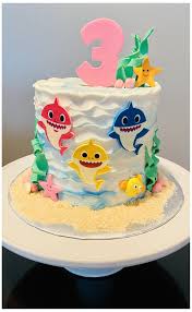 Baby boy 1st birthday cake dimension : Baby Shark Birthday Party Girl Cake Babysharkbirthdaypartygirlcake In 2021 Baby Birthday Cakes Shark Birthday Party Boy Birthday Cake