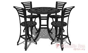592 Table Chair Sketchup Model Free Download Table And Chairs Table