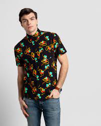 Men women sunflower floral print chest pockets turn down collar hawaii casual short sleeve shirts$37.49. Button Up Shirt Floral Impressions Printed Short Sleeve Shirt