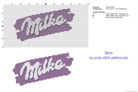 Kimberly shows you how to chart a cross stitch monogram using the cross stitch alphabet vol. Milka Chocolate Logo Free Cross Stitch Pattern Free Cross Stitch Patterns Simple Unique Alphabets Baby