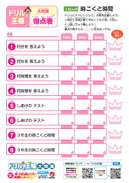 小２ 時こくと時間 得点表 算数 無料ダウンロード 勉強