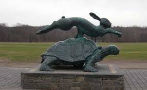 Title The Tortoise And The Hare Aesop S Fables Location Van Cortlandt Park On The Sidewalk On Broadway Between 2 Children S Literature Statue Reading Art