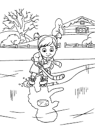 Use these images to quickly print coloring pages. Inside Out Little Riley Plays Hockey On The Frozen Lake