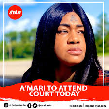 Social media influencer and entertainer A'mari is scheduled to appear  before the St James Parish Court today after she was charged with breaching  the Disaster Risk Management Act and for using indecent