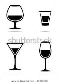 Icons Glass Wine Glasses Brandy Whiskey And Martinis Silhouette On A White Background By Forest Strid Wine Glass Tattoo Wine Glass Drawing Cocktails Drawing