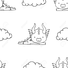 Maybe you would like to learn more about one of these? Simple Seamless Pattern Black And White Cute Kawaii Hand Drawn Dragon Doodles Coloring Pages Print Royalty Free Cliparts Vectors And Stock Illustration Image 143574316