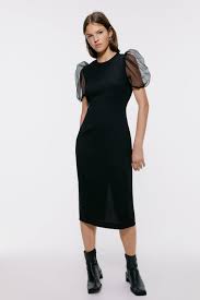 Dress With Organza Voluminous Sleeves Fashion Week Outfit Dresses Organza