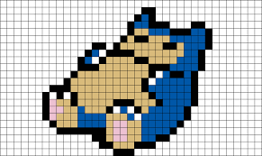 16x16 pixel art dungeon wall and cobblestone floor tiles. Snorlax Pokemon Pixel Art Brik