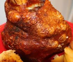 Schweinshaxe Roasted Pork Knuckle With Crispy Skin Roast Pork Knuckle Pork Knuckle Pork Hock