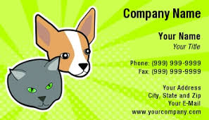 Start with a design, customize, print. Pet Sitting Service Business Cards