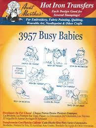 Busy Babies Cupie Doll Dow Aunt Martha S Embroidery Transfer Designs Pattern Cupie Dolls Embroidery Transfers Iron On Transfer