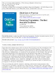 Sort, filter, and find your documents easily. Pdf Parenting Programmes The Best Available Evidence
