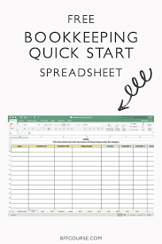 Bookkeeping Quick Start Spreadsheet Bookkeeping Business Small Business Bookkeeping Bookkeeping And Accounting