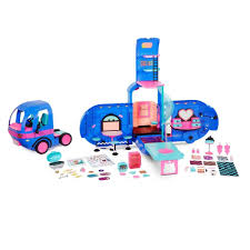 L O L Surprise O M G 4 In 1 Glamper Fashion Camper With 55 Surprises Electric Blue Glamper Water Slides Lol Dolls