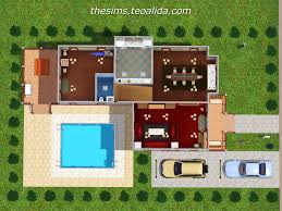 Shade and conversation area worbeye. L Shaped House The Sims Fan Page