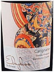 Ernest Vineyards 'Edaphos' Trimble Vineyard Carignane, Mendocino County,  USA
