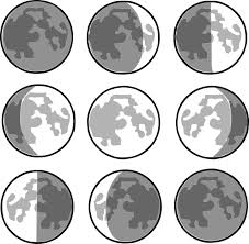 Another crescent moon sleeping peacefully. 8 Phases Of The Moon Clipart Full Size Clipart 726034 Pinclipart