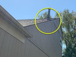 The vent pipe is connected to the furnace and joined to an existing chimney flue or run straight up through the roof. Roof Replacement Hail Claim Roof Replacement On Home In Olathe Ks Furnace Vent Pipe