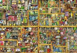 And the motif, oh the motif is the most buitifull sunset over paradise. Magical Bookcase Adult Puzzles Jigsaw Puzzles Products Magical Bookcase