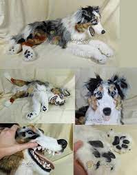 Lifesize Australian Shepherd Plush By Whittykitty On Deviantart Sewing Stuffed Animals Cute Fantasy Creatures Cute Stuffed Animals