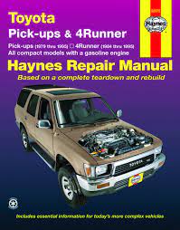Our toyota automotive repair manuals are split into five broad categories; Toyota Pick Ups 79 95 4runner 84 95 Sr5 Pick Up 79 95 Haynes Repair Man Haynes 0038345006562 Amazon Com Books