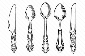 Download Spoons And Knifes Design Set Svg Cut File By Creative Fabrica Crafts Creative Fabrica
