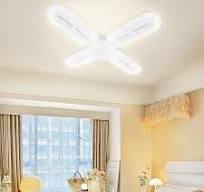 WNFJR 4-Leaf U-Shaped LED Folding Garage Light Deformable Adjustable Angle  Work Light Energy-Saving 36W Wide Area LED Light High Transparency PC ...