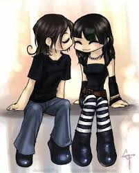 Parejita Gotica Emo Love Cute Emo Couples Emo Art