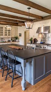 Light blue gray kitchen cabinets with quartz countertop. 50 Black Countertop Backsplash Ideas Tile Designs Tips Advice