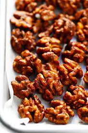 The Best Candied Walnuts Recipe Lightly Sweetened With A Brown Sugar Cinnamon Coating Easy To Make In Walnut Recipes Candied Walnut Recipe Candied Walnuts