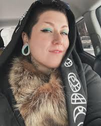 Bolos are awkward to photograph lol (custom bolo- not available). #bolo  #goth #gothaesthetic #beaded #beadwork #twospirit