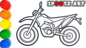 Sebenarnya motor cross adalah jenis olahraga motor yang melintasi lintasan off road. Cara Menggambar Dan Mewarnai Motor Cross Youtube