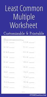 Least Common Multiple Worksheet Rounding Decimals Worksheet Decimals Worksheets Common Multiples