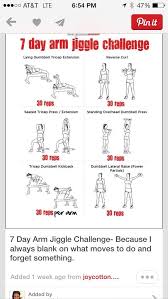 7 Day Arm Jiggle Challenge Arm Challenge Challenges Back Strengthening Exercises