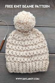 Free Knit Beanie Pattern Hat Knitting Patterns Beanie Knitting Patterns Free Knit Beanie Pattern