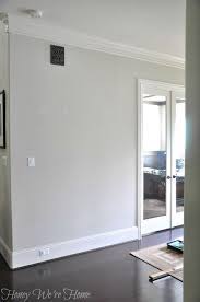 How To Paint Perfect Wide Stripes Honey We Re Home Warm Grey Paint Colors Light Gray Paint Light Grey Paint Colors