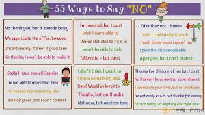 55 Other Ways To Say No To People No Synonyms 7 E S L Ways To Say Said English Vocabulary Words Other Ways To Say