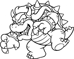 Bowser Coloriage Coloriage A Imprimer Mario Et Peach