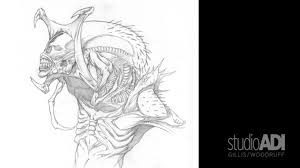 Predalien alien vs predator coloring pages. Alien Vs Predator Sketch At Paintingvalley Com Explore Collection Of Alien Vs Predator Sketch