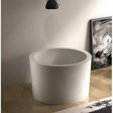 A freestanding soaking tub that is fine to bathe your children in or enjoy a relaxing bath for one. the drain and faucet are normally found on the opposing side of the seat. Heatgene Acrylic 41 Freestanding Soaking Bathtub Wayfair In 2020 Soaking Bathtubs Small Bathtub Japanese Soaking Tubs