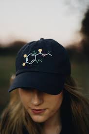 Custom Embroidered Chemical Structure Baseball Cap, Science Gift
