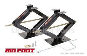 Sort by jack style, brand and weight capacity. Set Of 2 Bigfoot 5000 Lb 24 Rv Trailer Stabilizer Leveling Scissor Jacks W Handle 2 Power Drill Sockets Hareware 26044 Walmart Com Walmart Com
