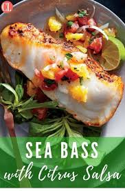 Sea Bass With Citrus Salsa Recipe Fish Recipes Healthy Clean Eating Fish Fish Recipes