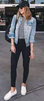 Denim Jacket Outfit Ideas 2019 For Ladies To Wear In Winter Styledme Casual Style Outfits Womens Fashion Jackets Fashion Clothes Women