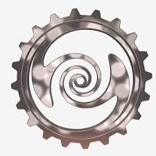 Gear White Steel Rusty Metal Creative Stereo Modeling Mechanical Punk Monomer C4d Element Material Sawtooth Gear 3d Metal Three 3d Metal Metal Gear Metal Font