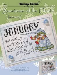 Dash away all lft481 by stoney creek cross stitch stocking pattern. Snowmen Of The Month Janua Cross Stitch Leaflet Stitch It Central