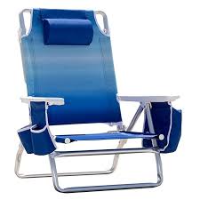 Nautica Reclining Portable Beach Chair With Insulated Cooler Blue Ombre Review Beach Chairs Portable Beach Chairs Outdoor Chairs