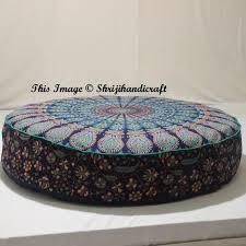 Meditation Cushion Poufs Floor Cushion Seating Floor Pillow Meditation Pillowcase Mandala Round Cushion Filler Not Sitting Pillows Floor Pillows Floor Cushions