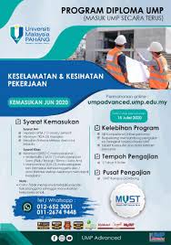 Fakulti sains gunaan bahagian hal ehwal akademik uitm cawangan terengganu kampus bukit besi telefon: Ump Advanced Impian Anda Bermula Disini Diploma Ump Facebook